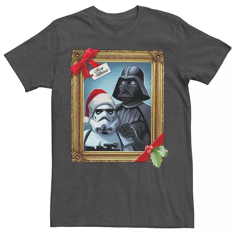 Mens Star Wars Darth Vader Stormtrooper Merry Sithmas Graphic Tee Grey Heather Product Image