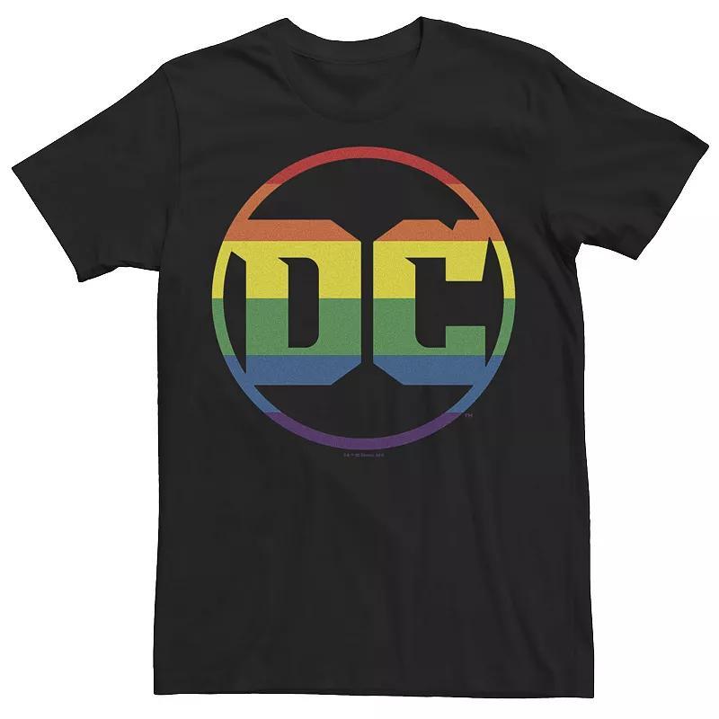 Mens DC Comics Rainboow Left Chest Logo Tee Product Image