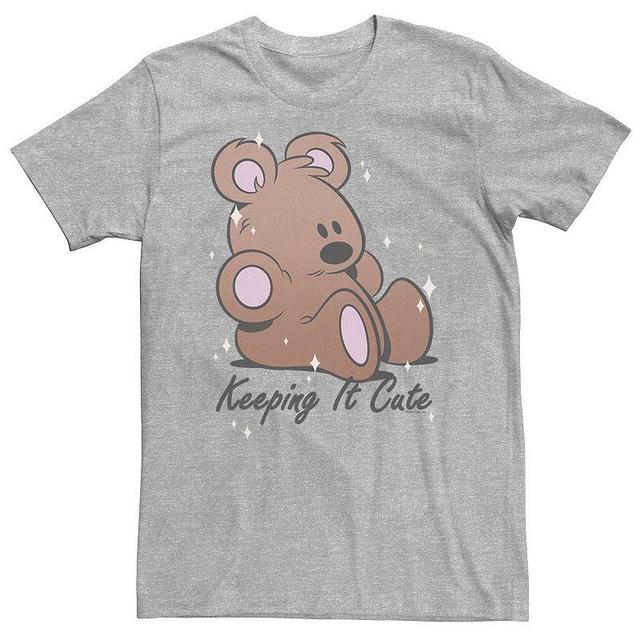 Big & Tall Garfield Teddy Bear Keeping It Cute Tee, Mens Athletic Grey Product Image