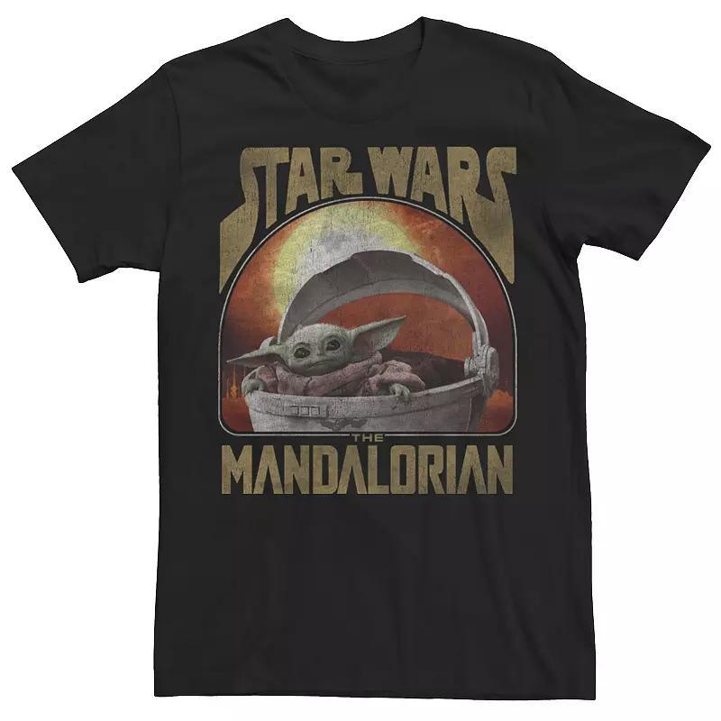 Mens Star Wars The Mandalorian The Child Sun Portrait Logo Tee Product Image