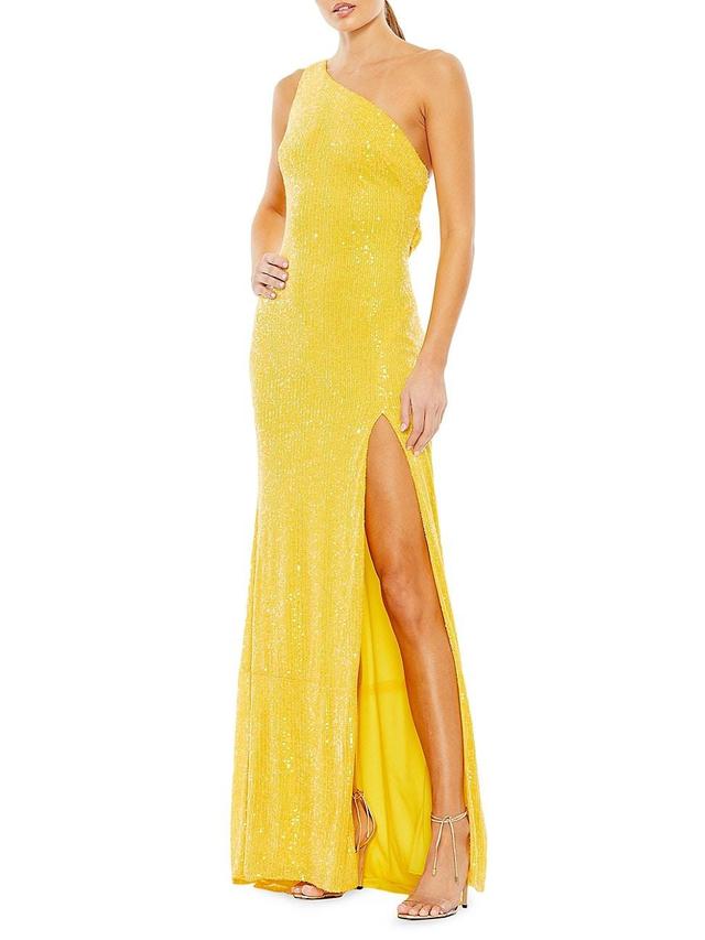 Womens Ieena One Sequined One-Shoulder Gown Product Image