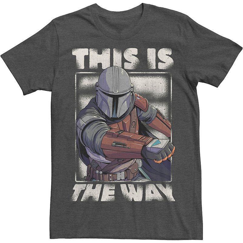 Big & Tall Star Wars The Mandalorian This Is The Way Portrait Tee, Mens Grey Heather Product Image