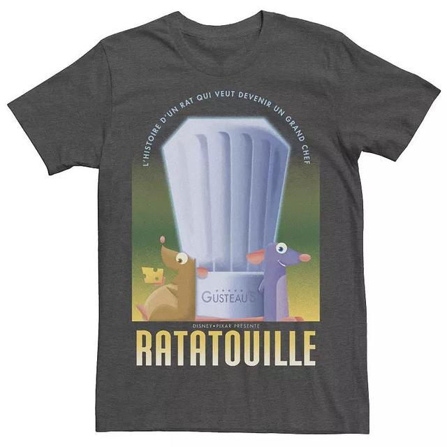 Disney / Pixars Ratatouille Remy & Emile Mens Gusteaus Poster Tee Grey Heather Product Image