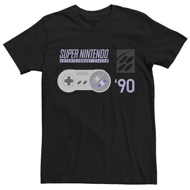 Mens Nintendo Super Nintendo Controller 90 Tee Black Product Image