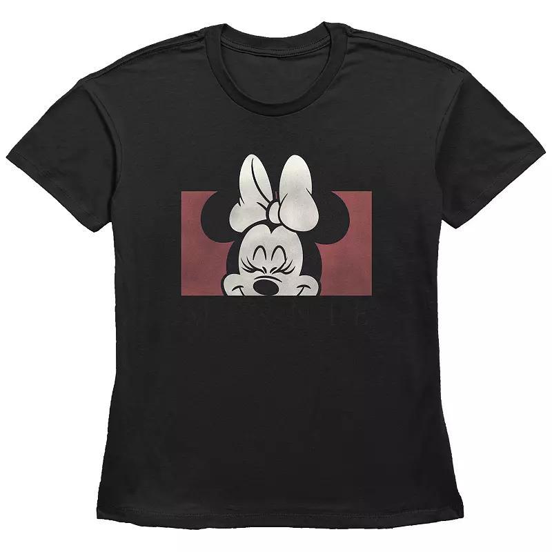 Disneys Minnie Mouse Cute Smile Womens Graphic Tee Product Image