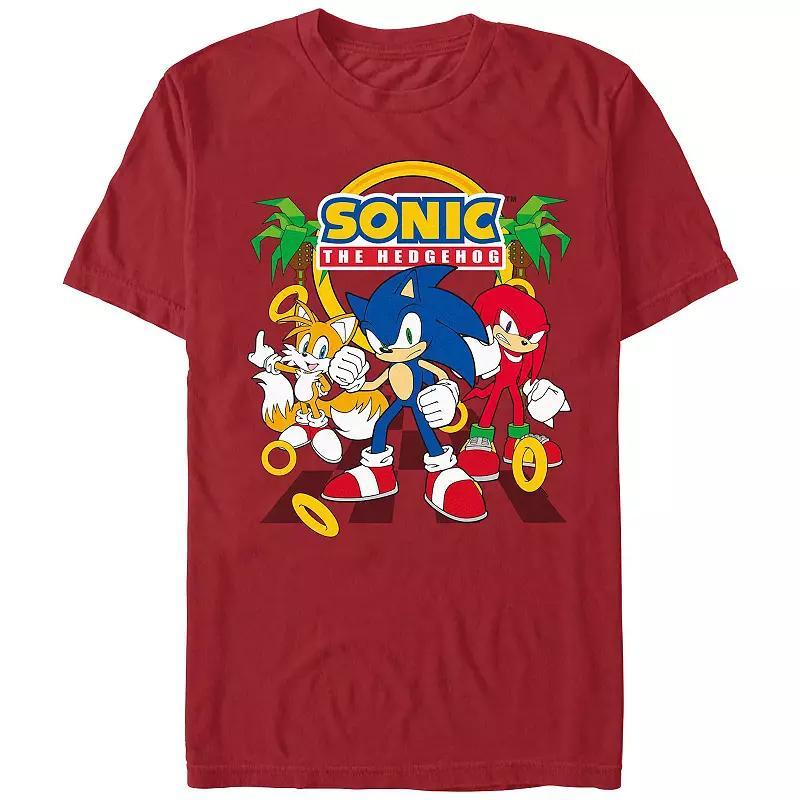 Mens Sonic The Hedgehog Running Buddies Graphic Tee Red Product Image