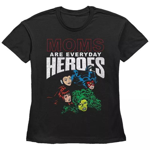 Womens Avengers Moms Are Everyday Heroes Basic Fit Graphic Tee Product Image