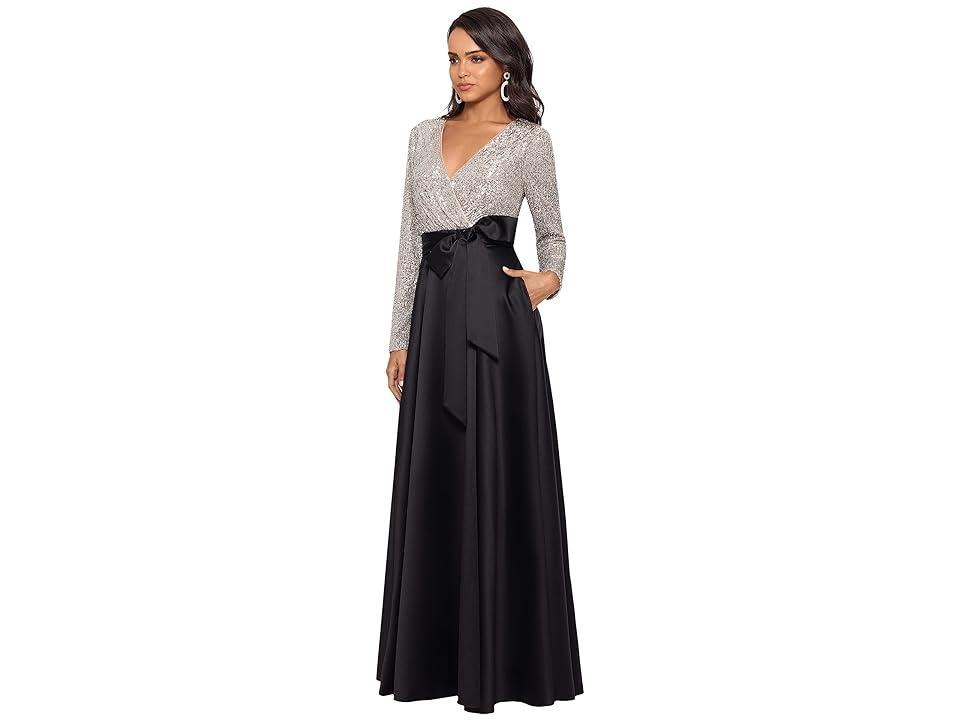 Xscape Long Sleeve Sequin Ballgown Product Image