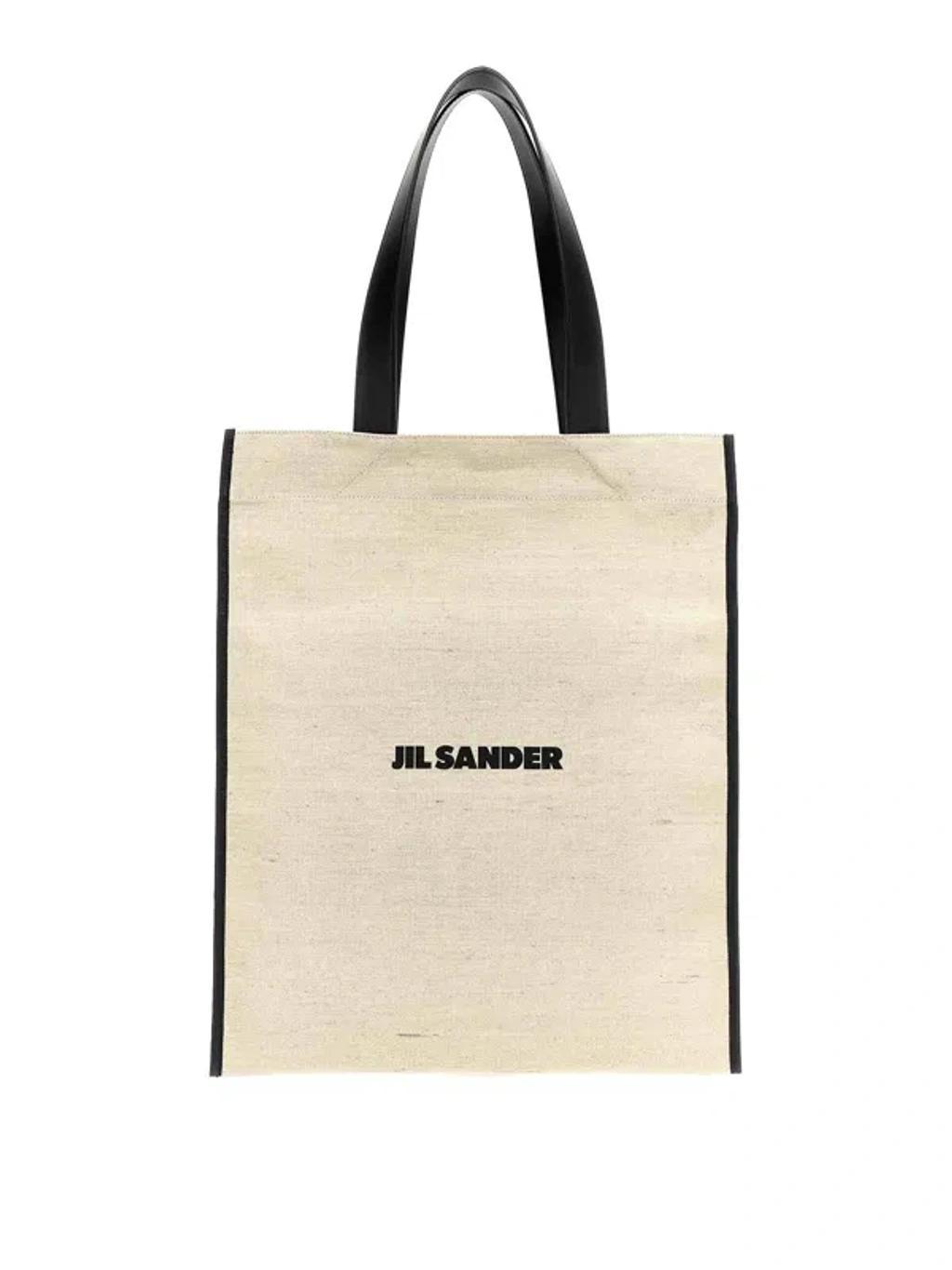 JIL SANDER Medium Flat Shopping Bag In White Product Image