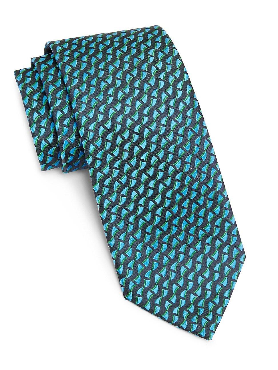 Mens Geometric Silk Tie Product Image