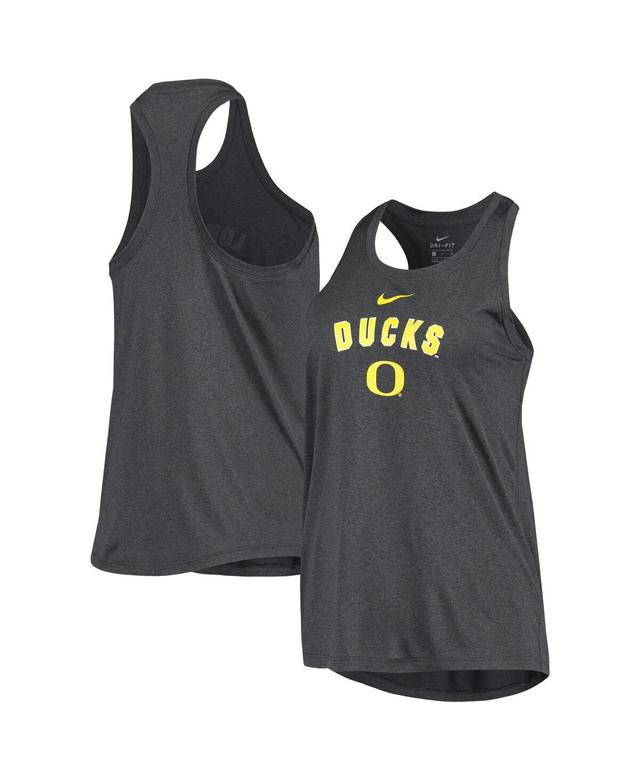 Womens Nike Anthracite Oregon Ducks Arch and Logo Classic Performance Tank Top Product Image