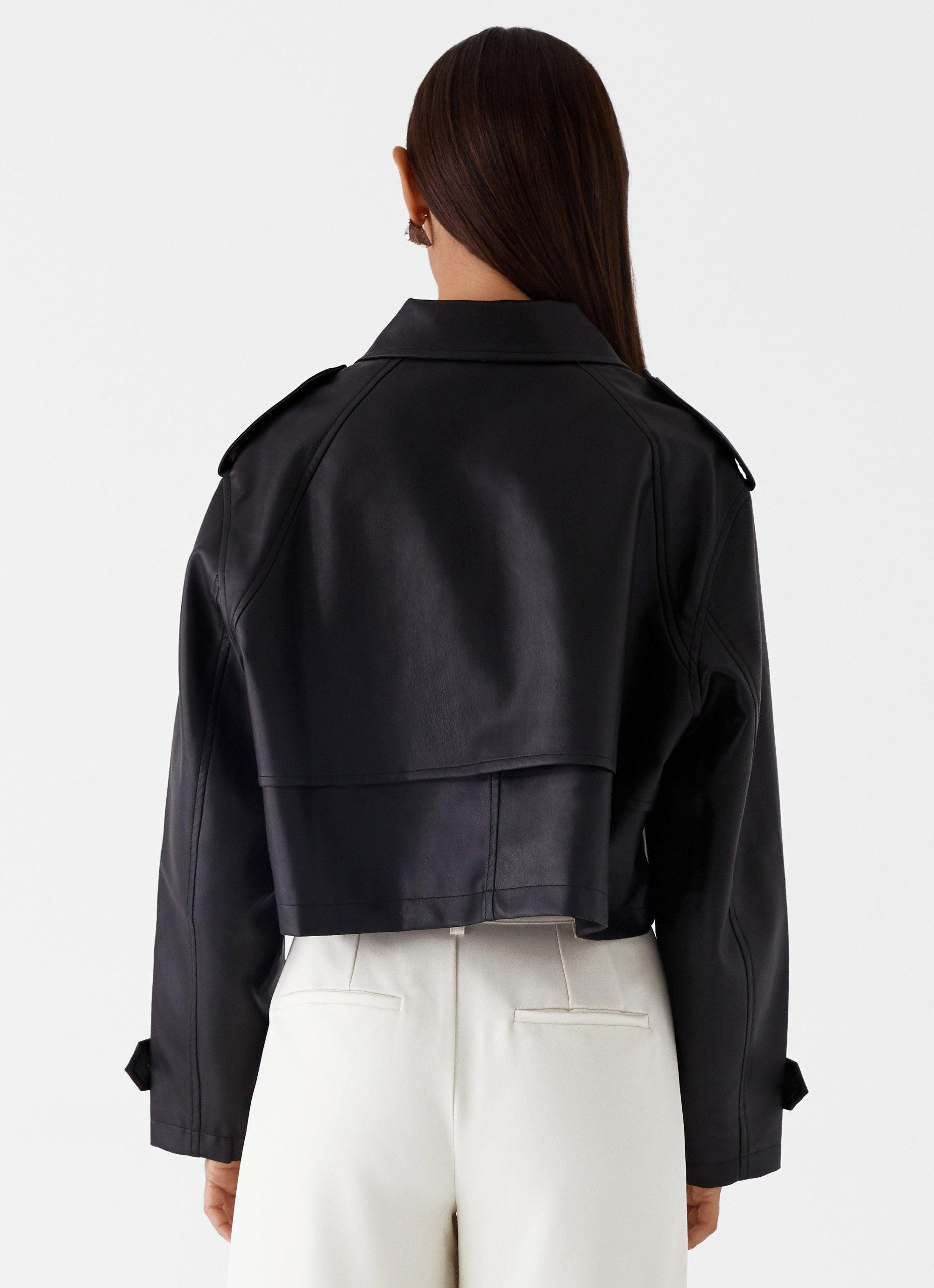 Bryson Cropped Jacket - Black Product Image