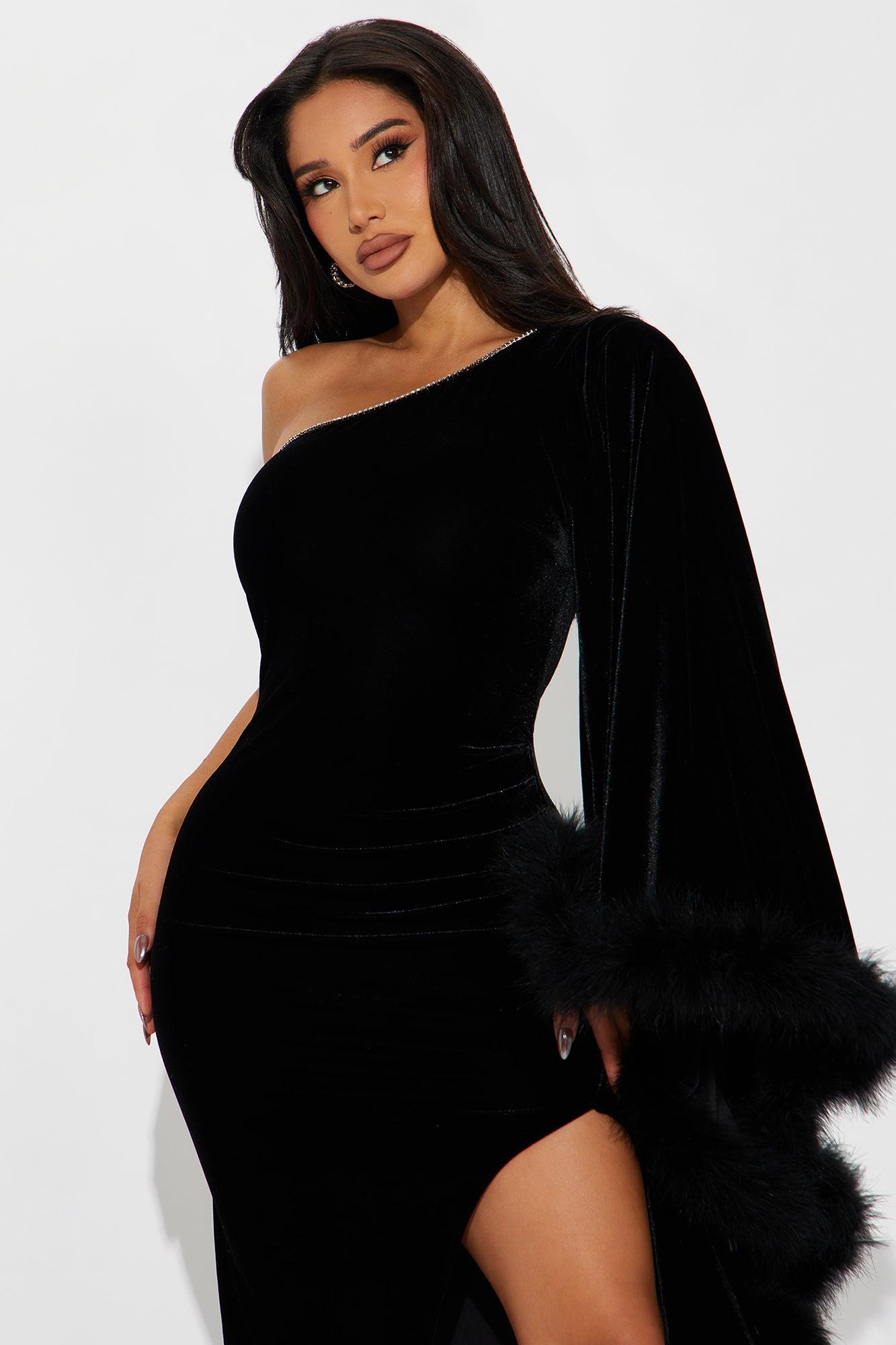 Kendall Velvet Maxi Dress - Black Product Image