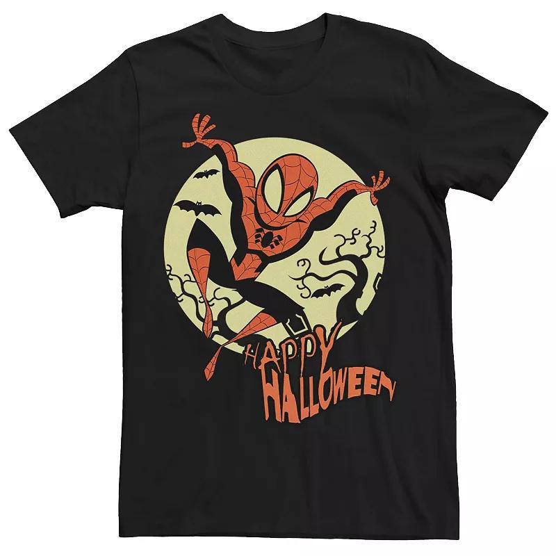 Mens Marvel Spider-Man Moonlight Happy Halloween Tee Product Image