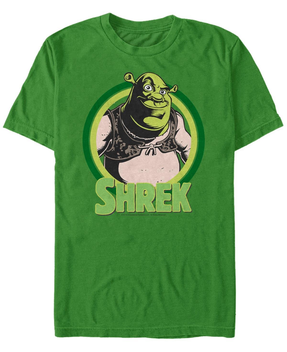 Mens Shrek In Circles Cartoon Portrait Logo Graphic Tee Product Image