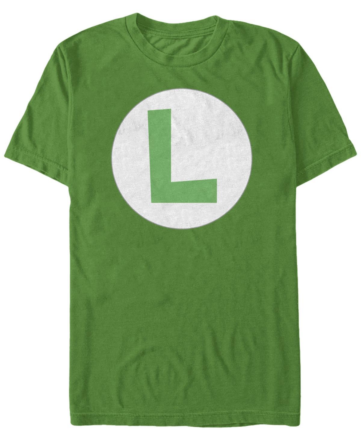 Nintendo Mens Super Mario Big Luigi Logo Costume Short Sleeve T-Shirt Product Image