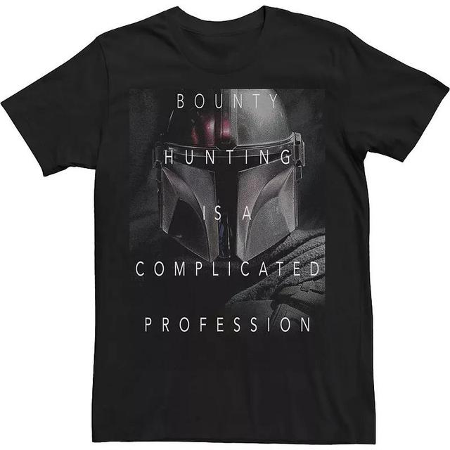 Mens Star Wars The Mandalorian Complicated Profession Dark Poster Tee Product Image