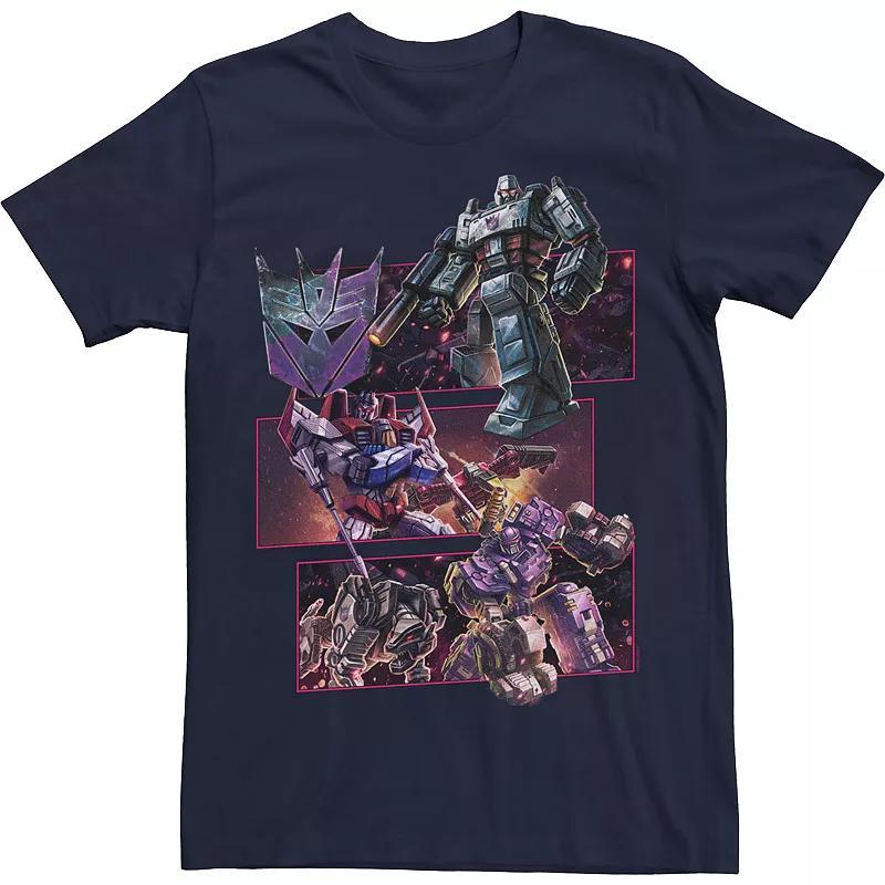 Mens Transformers: War For Cybertron Decepticon Panels Tee Blue Product Image