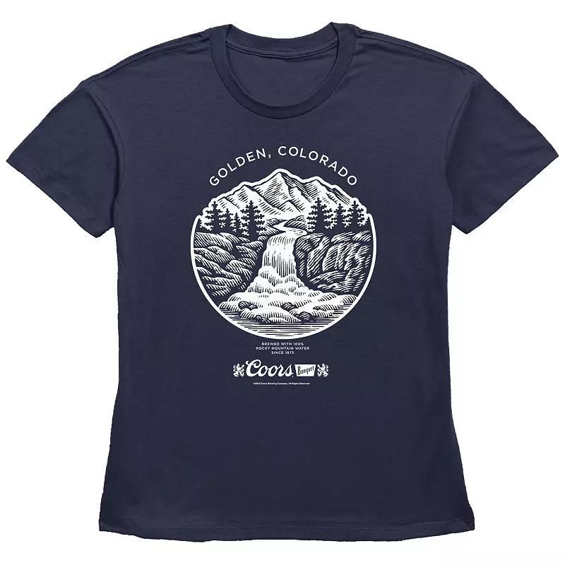 Womens Coors Golden, Colorado Graphic Tee Blue Product Image