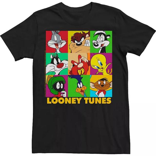 Mens Looney Tunes Character Pop Art Box Up Tee Product Image