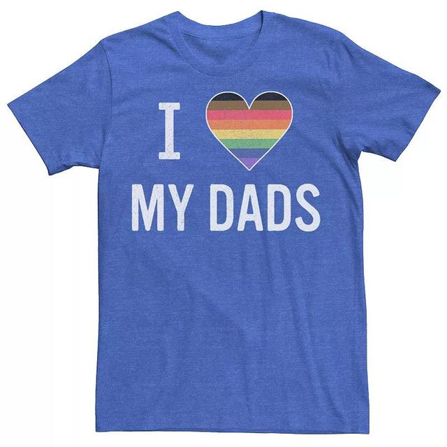 Mens My Dads Love Rainbow Tee Royal Grey Product Image