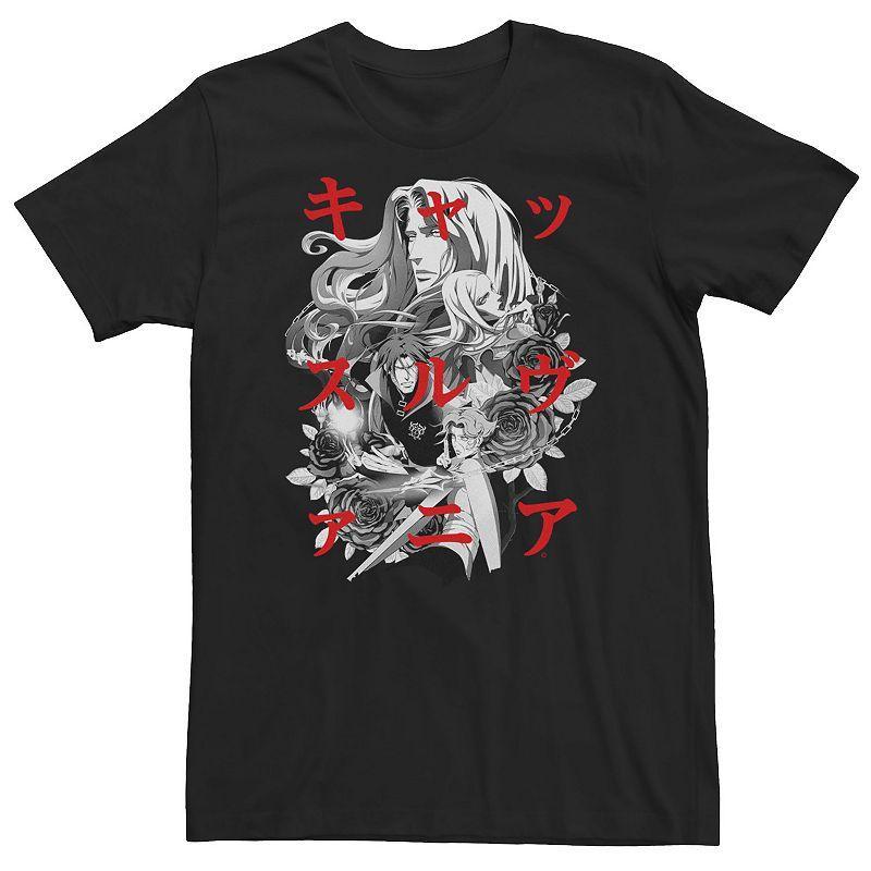 Big & Tall Castlevania Group Shot Kanji Overlay Tee, Mens Product Image