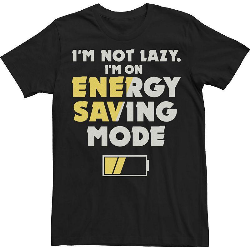 Big & Tall Energy Saving Mode Graphic Tee, Mens Product Image