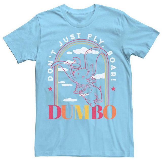 Mens Disney Dumbo Line Art Dont Just Fly Soar Tee Light Blue Product Image