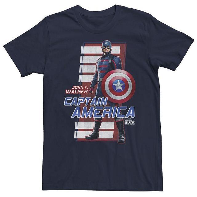 Mens Marvel Falcon & Winter Soldier John F. Walker Captain America Tee Blue Product Image