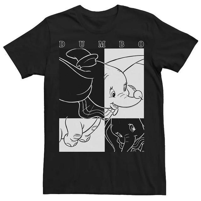 Disneys Dumbo Mens Contrast Black And Line Art Poster Tee Product Image