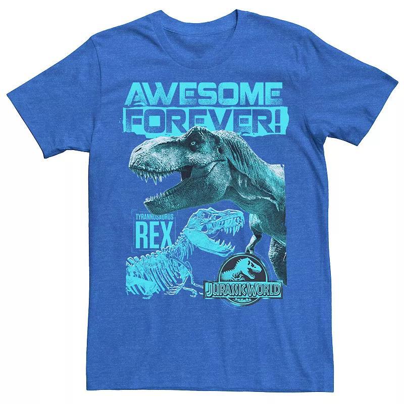 Mens Jurassic World Two T-Rex Awesome Forever Tee Grey Product Image