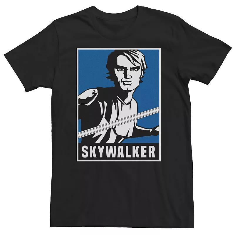 Big & Tall Star Wars: Clone Wars Luke Skywalker Poster Tee, Mens Product Image