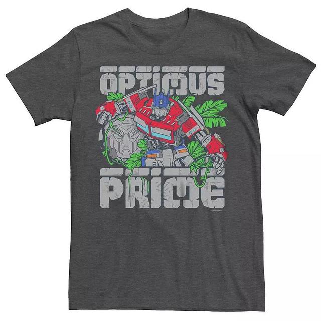 Big & Tall Transformers Rise of the Beasts Optimus Prime Jungle Graphic Tee, Mens Product Image