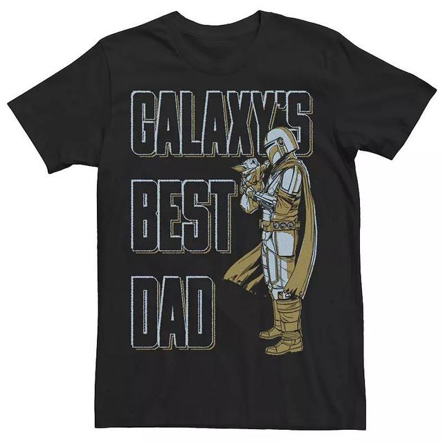 Mens Star Wars The Mandalorian Galaxys Best Dad Tonal Stamp Portrait Tee Product Image