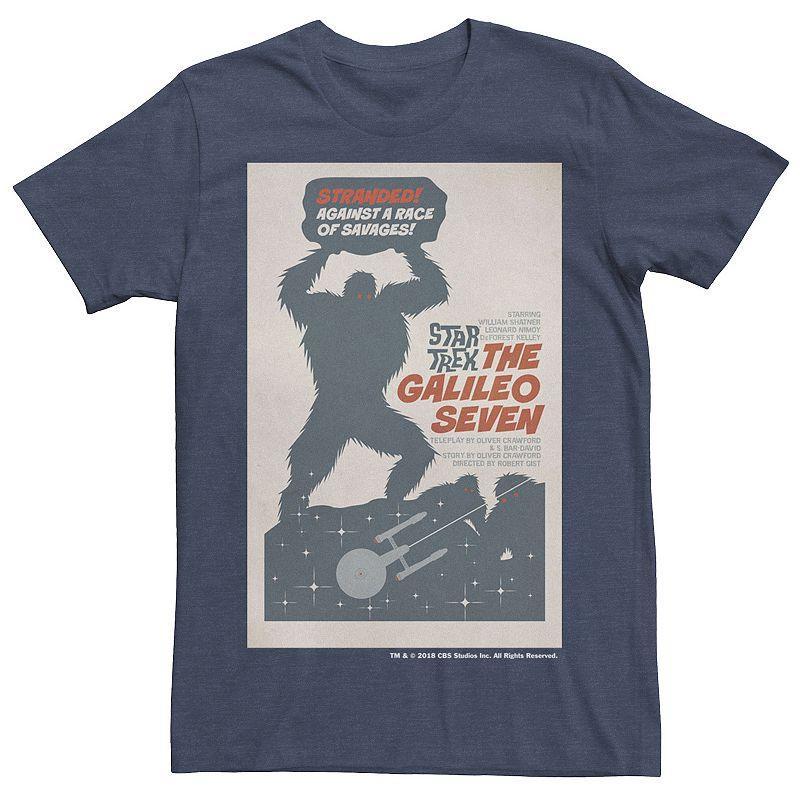 Mens Star Trek Original Series Galileo Seven Tee Navy Grey Product Image