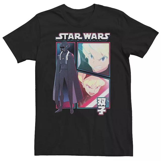 Big & Tall Star Wars: Visions Twins Comic Poster Tee, Mens Product Image