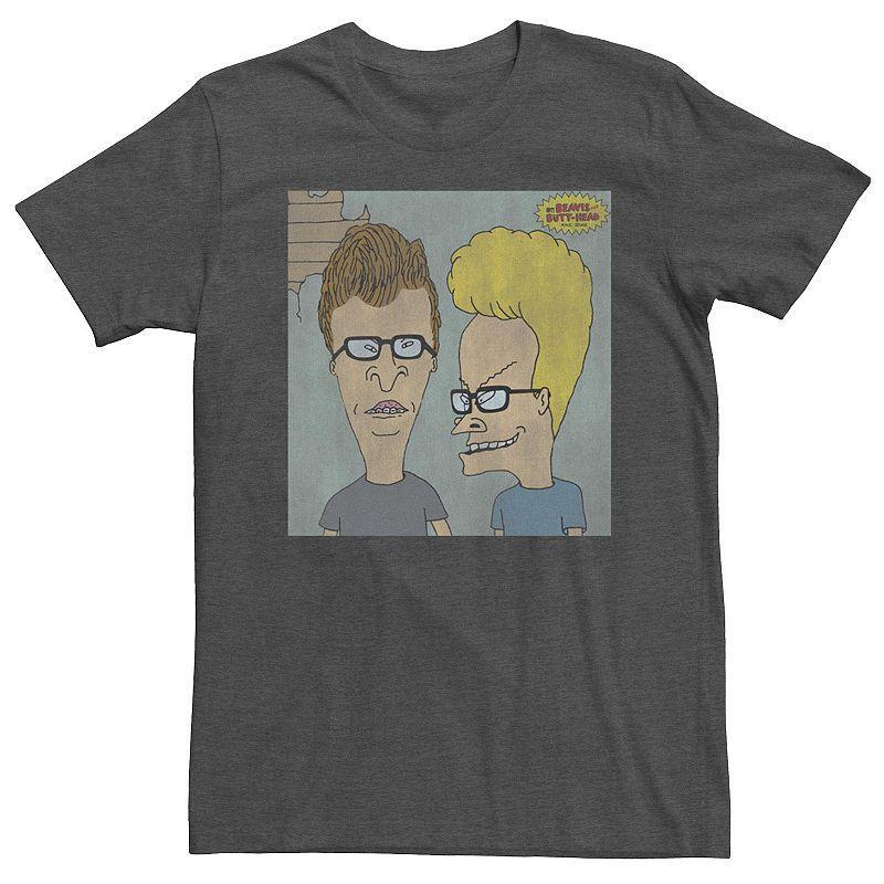 Mens Beavis And Butthead Glasses Short Sleeve Tee Grey Heather Product Image