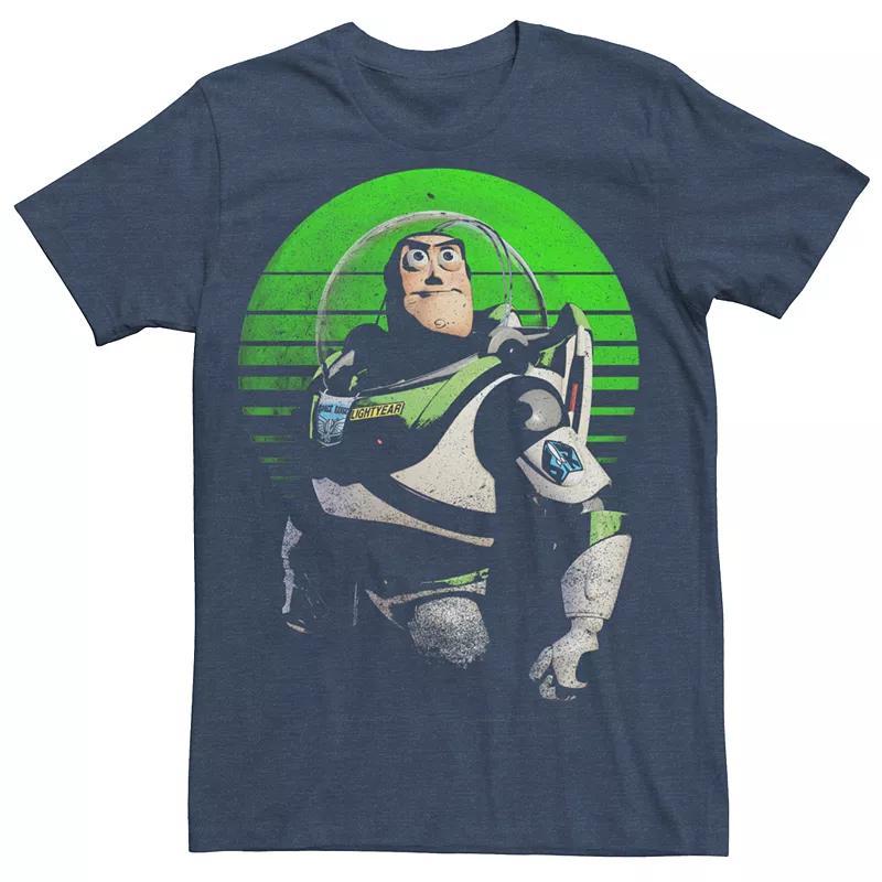 Mens Disney / Pixars Toy Story Buzz Lightyear Sight On Stars Tee Navy Grey Product Image