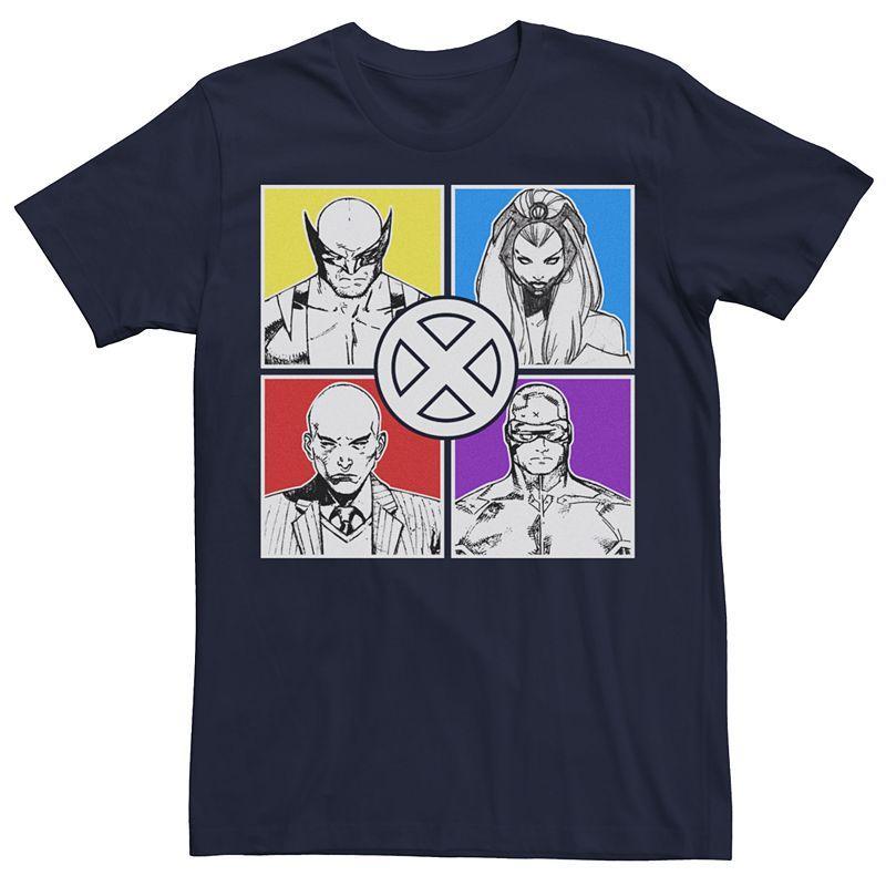 Mens Marvel X-Men Classic Sketch Graphic Tee Blue Product Image