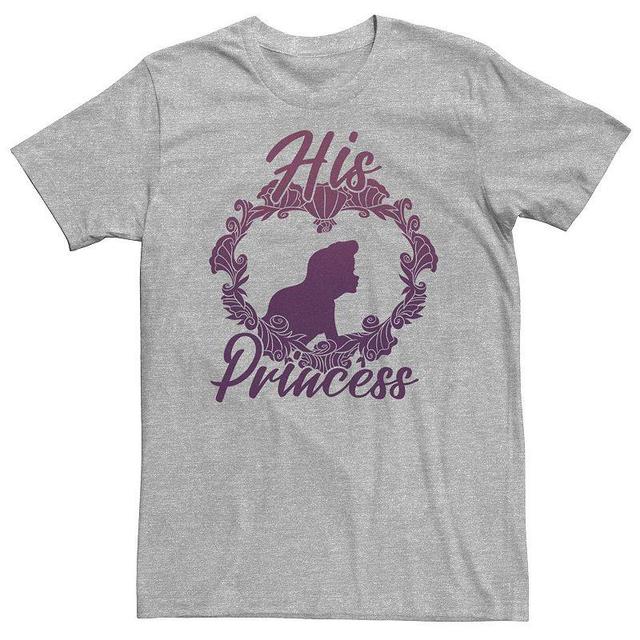 Big & Tall Disney Little Mermaid Ariel His Princess Couples Tee, Mens Athletic Grey Product Image