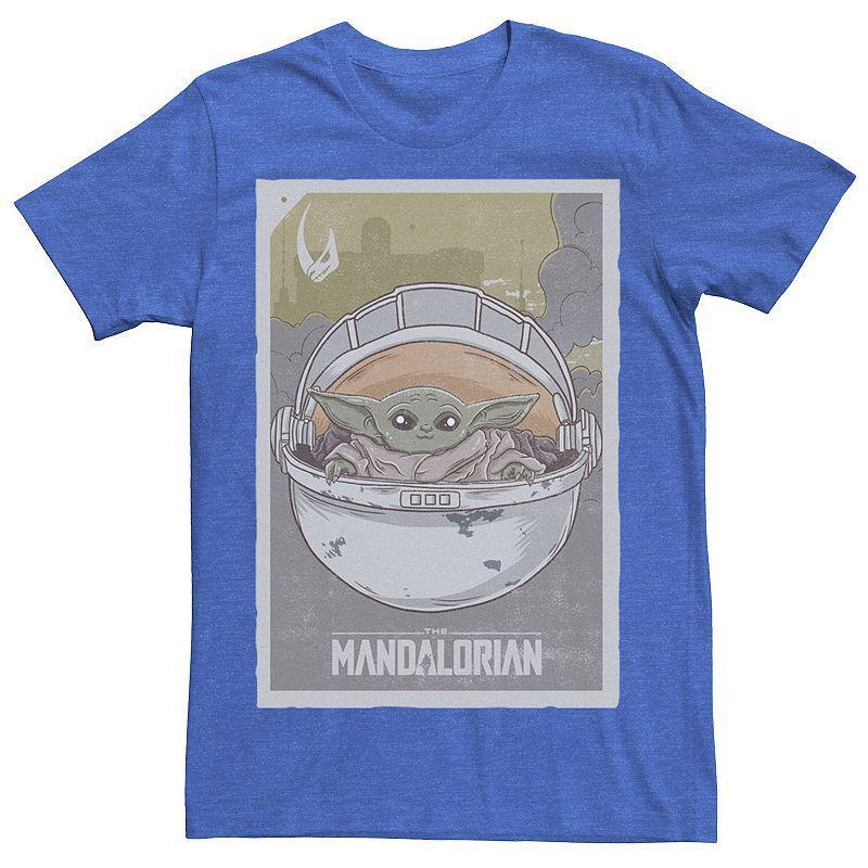 Mens Star Wars The Mandalorian The Child aka Baby Yoda Poster Tee Grey Product Image