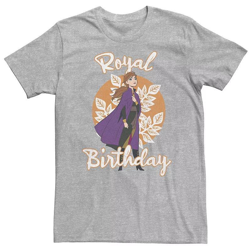 Big & Tall Disney Frozen 2 Anna Royal Birthday Tee, Mens Athletic Grey Product Image