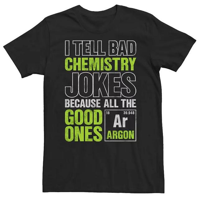 Big & Tall Chemistry Jokes Periodic Table Humor Tee, Mens Product Image