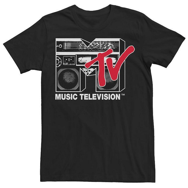 Mens MTV Logo 80s Style Boombox Graphic Tee Product Image