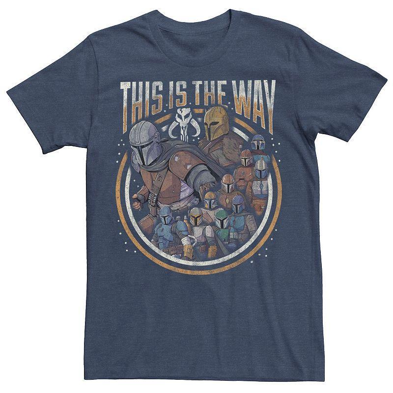 Mens Star Wars The Mandalorian Group Shot This Is The Way Tee Blue Product Image