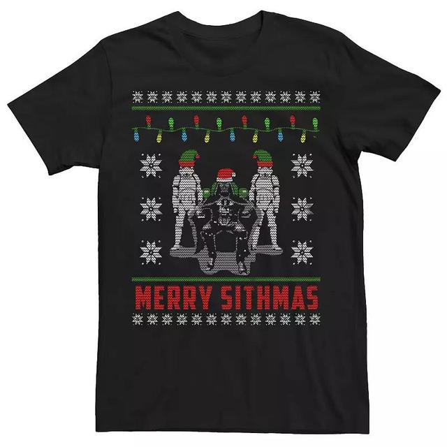 Mens Shrek Donkey & Puss Merry Shrekmas Holiday Text Poster Tee Product Image