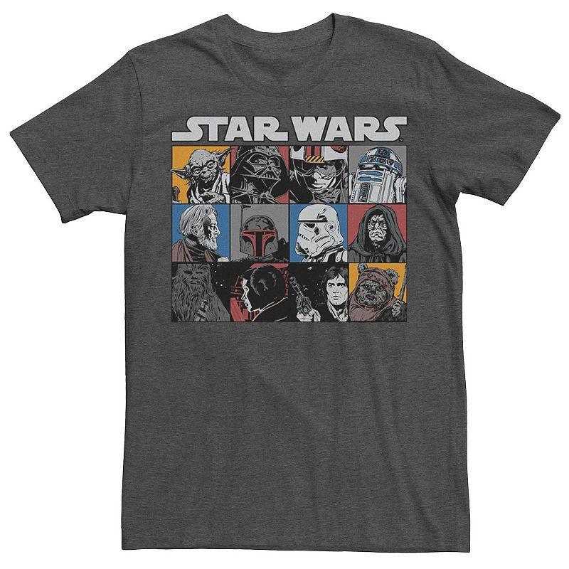 Mens Star Wars Millennium Falcon Han Chewie Badge Tee Grey Product Image