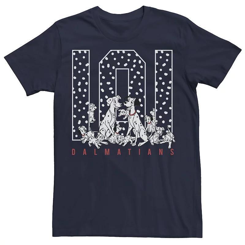 Disneys 101 Dalmatians Spotted Family Portrait Mens Tee Blue Product Image