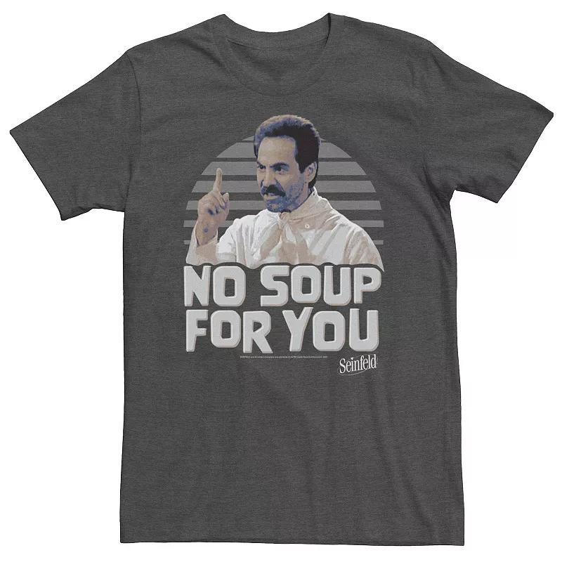 Big & Tall Seinfeld No Soup For You Character Poster Tee, Mens Grey Heather Product Image