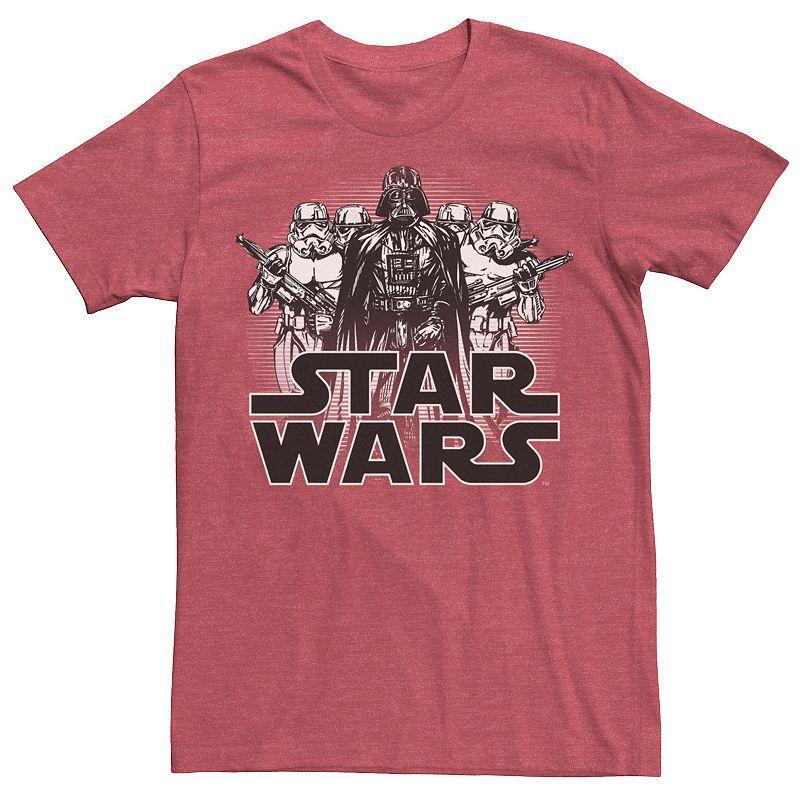 Mens Star Wars Dark Group Tee Red Grey Product Image